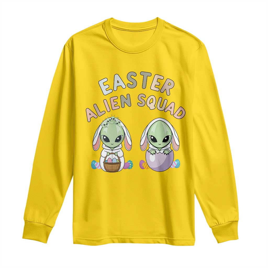 Funny Easter Alien Squad Bunny Ears Gift Long Sleeve Shirt