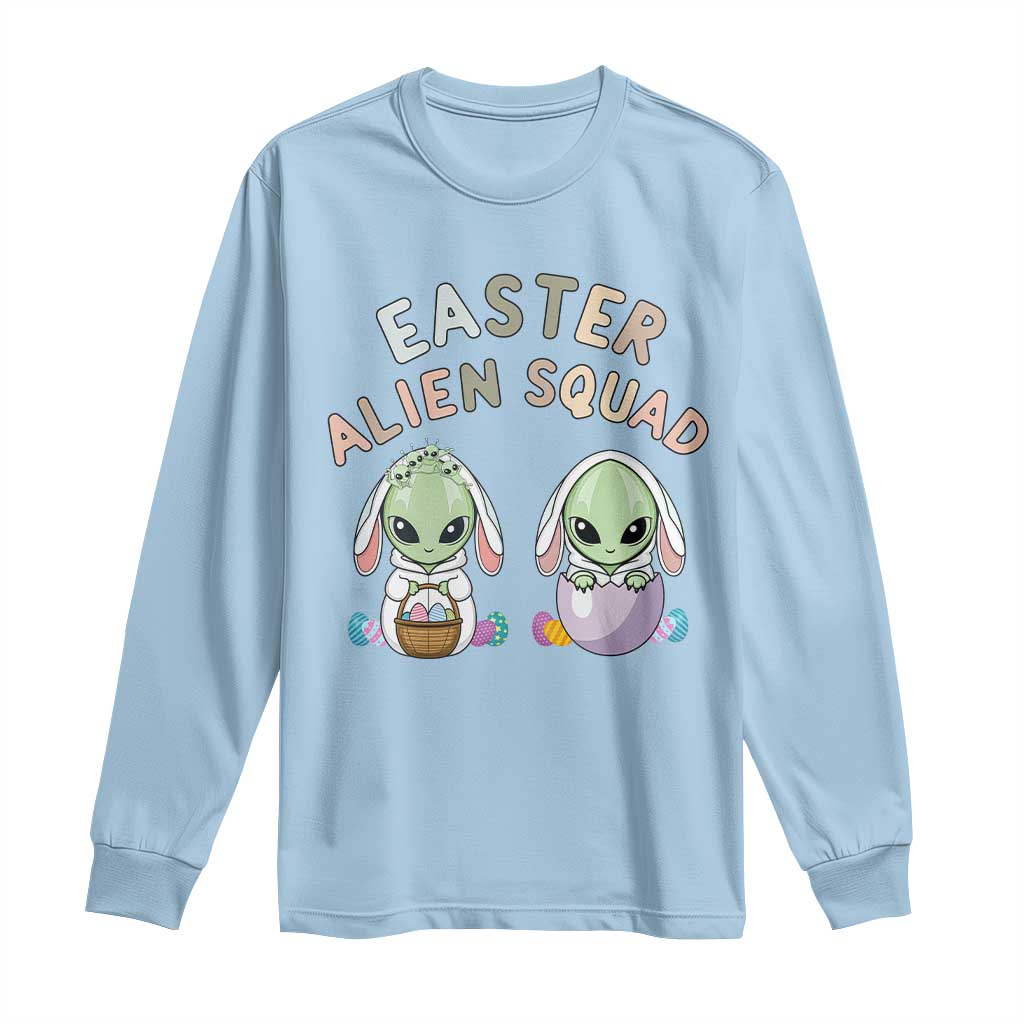 Funny Easter Alien Squad Bunny Ears Gift Long Sleeve Shirt