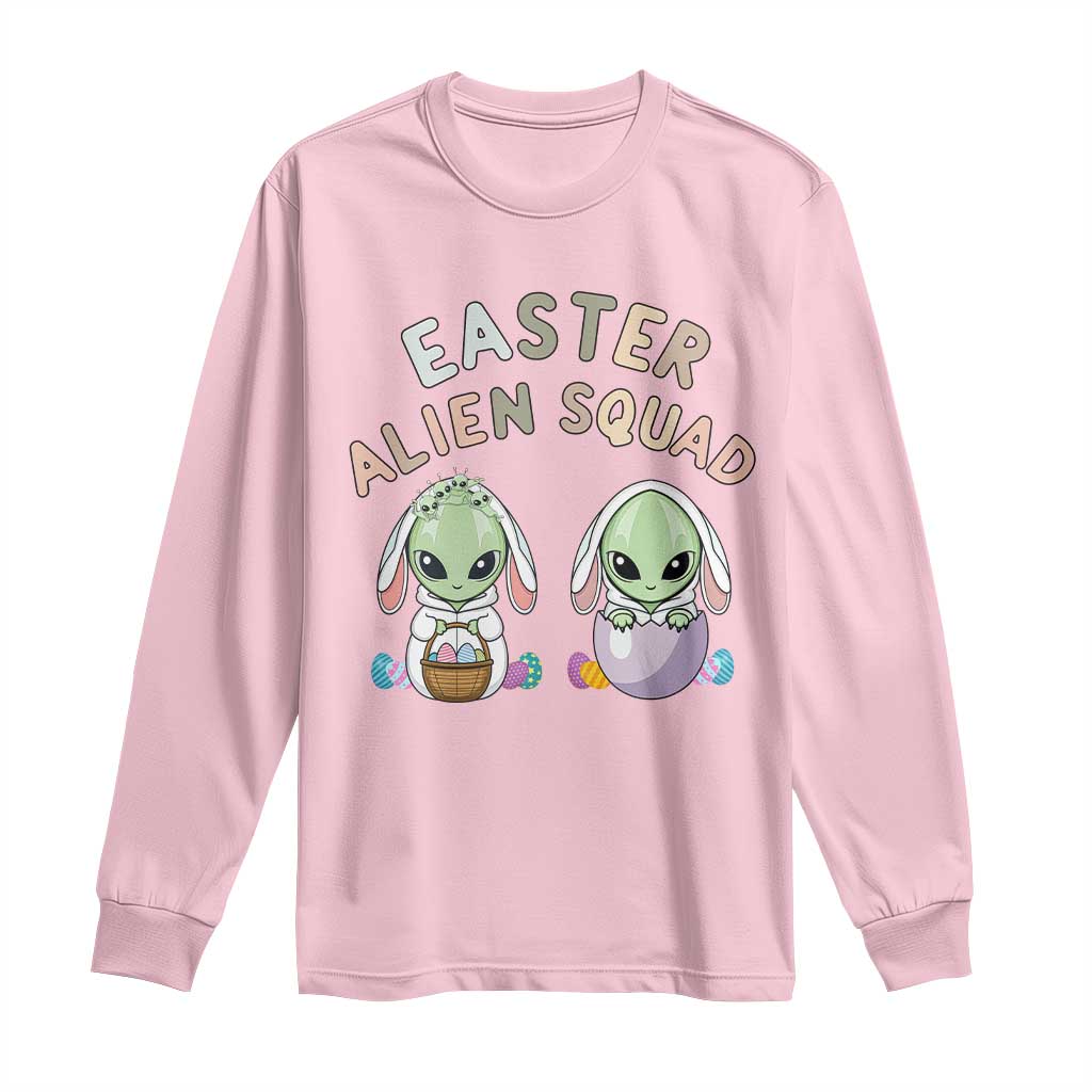 Funny Easter Alien Squad Bunny Ears Gift Long Sleeve Shirt