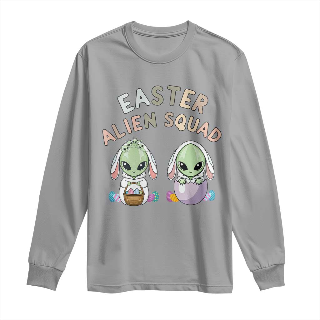 Funny Easter Alien Squad Bunny Ears Gift Long Sleeve Shirt