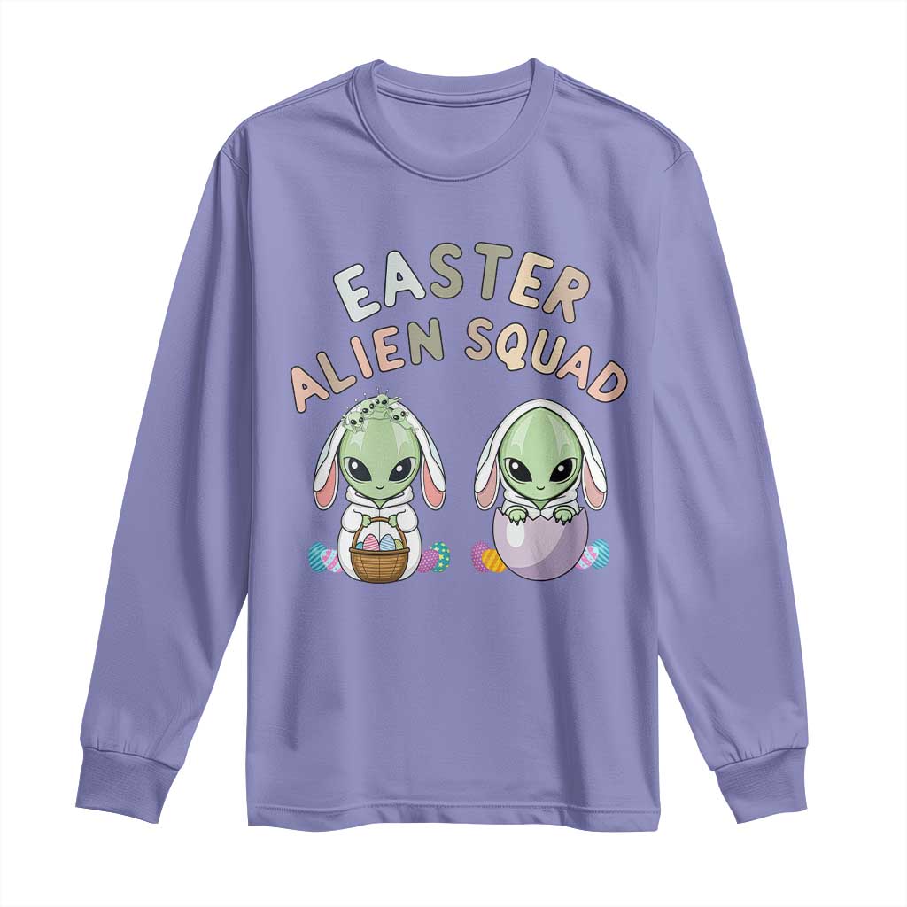 Funny Easter Alien Squad Bunny Ears Gift Long Sleeve Shirt