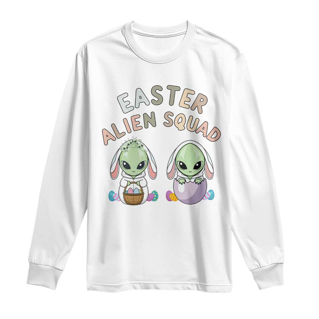 Funny Easter Alien Squad Bunny Ears Gift Long Sleeve Shirt