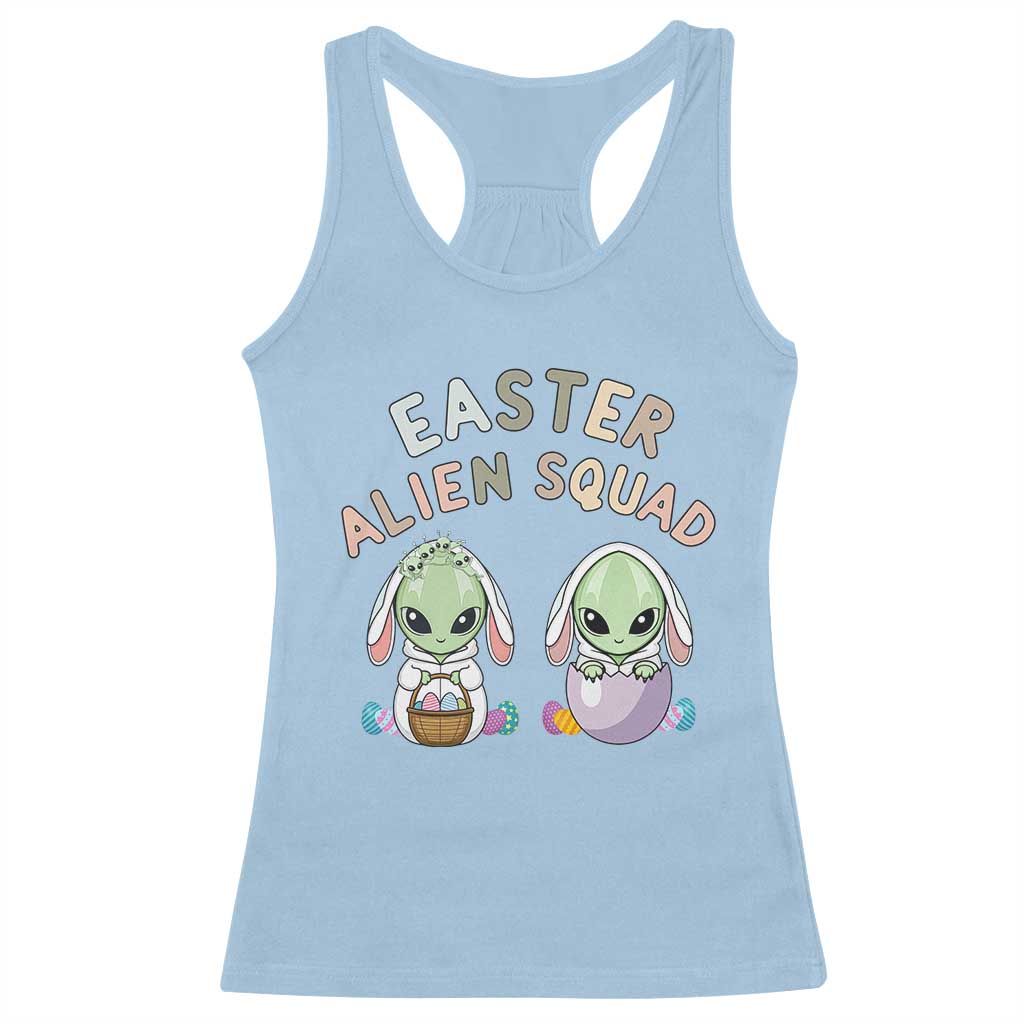 Funny Easter Alien Squad Bunny Ears Gift Racerback Tank Top