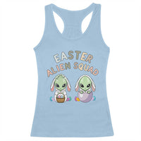 Funny Easter Alien Squad Bunny Ears Gift Racerback Tank Top