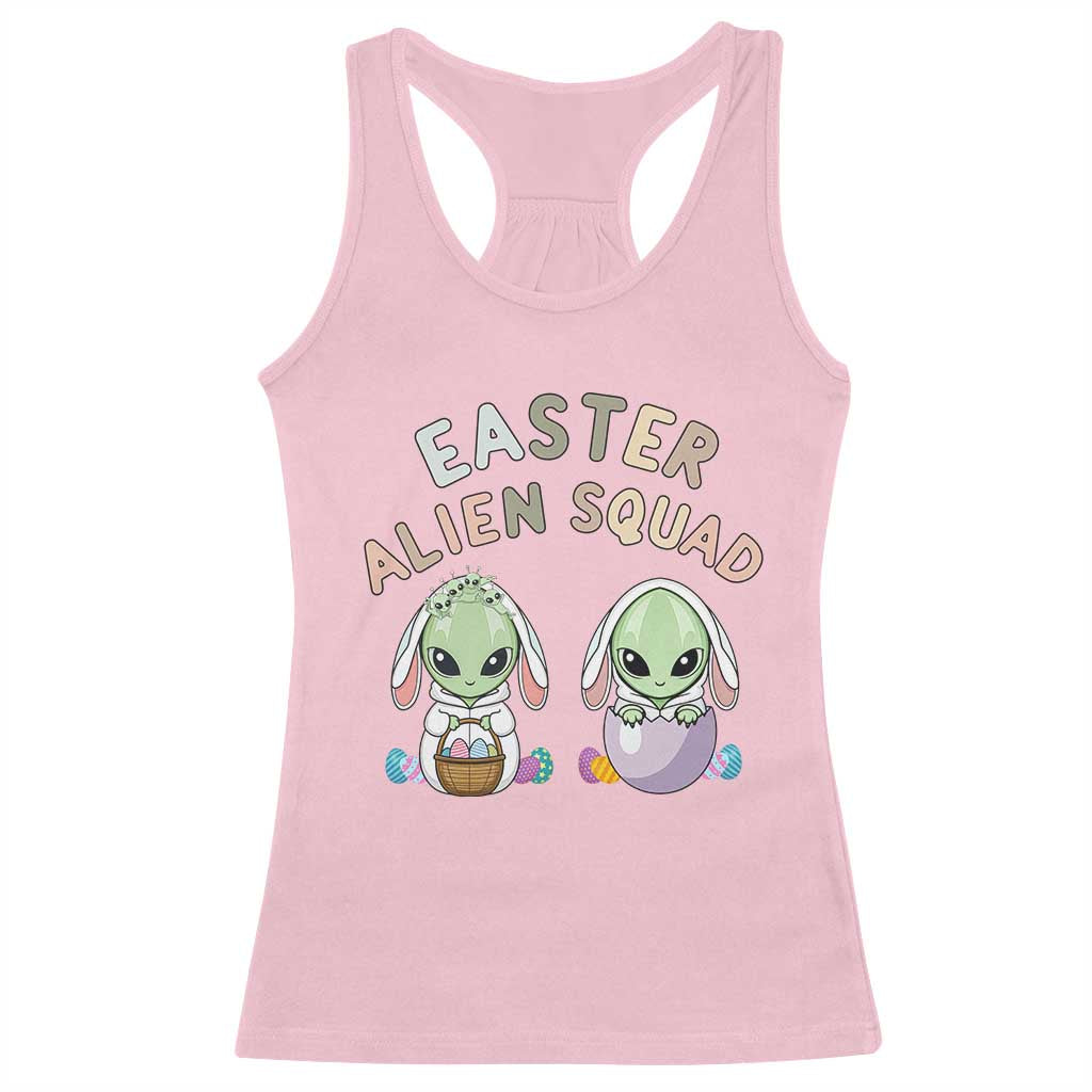 Funny Easter Alien Squad Bunny Ears Gift Racerback Tank Top
