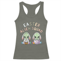 Funny Easter Alien Squad Bunny Ears Gift Racerback Tank Top