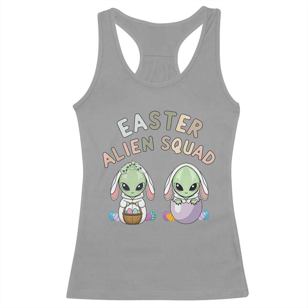 Funny Easter Alien Squad Bunny Ears Gift Racerback Tank Top