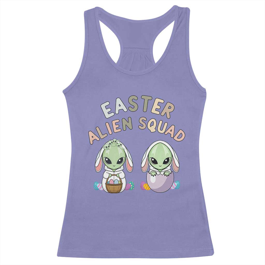 Funny Easter Alien Squad Bunny Ears Gift Racerback Tank Top