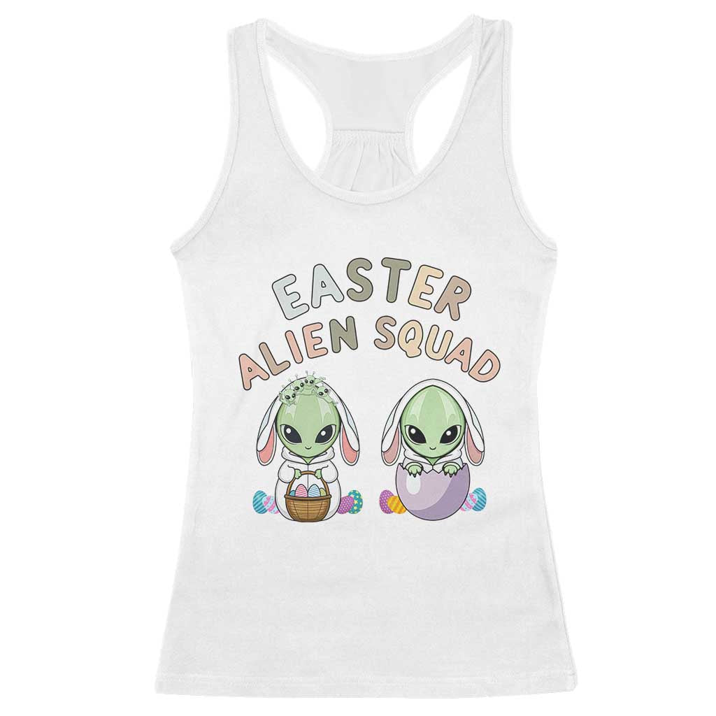 Funny Easter Alien Squad Bunny Ears Gift Racerback Tank Top