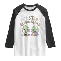 Funny Easter Alien Squad Bunny Ears Gift Raglan Shirt