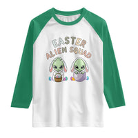 Funny Easter Alien Squad Bunny Ears Gift Raglan Shirt