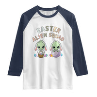 Funny Easter Alien Squad Bunny Ears Gift Raglan Shirt