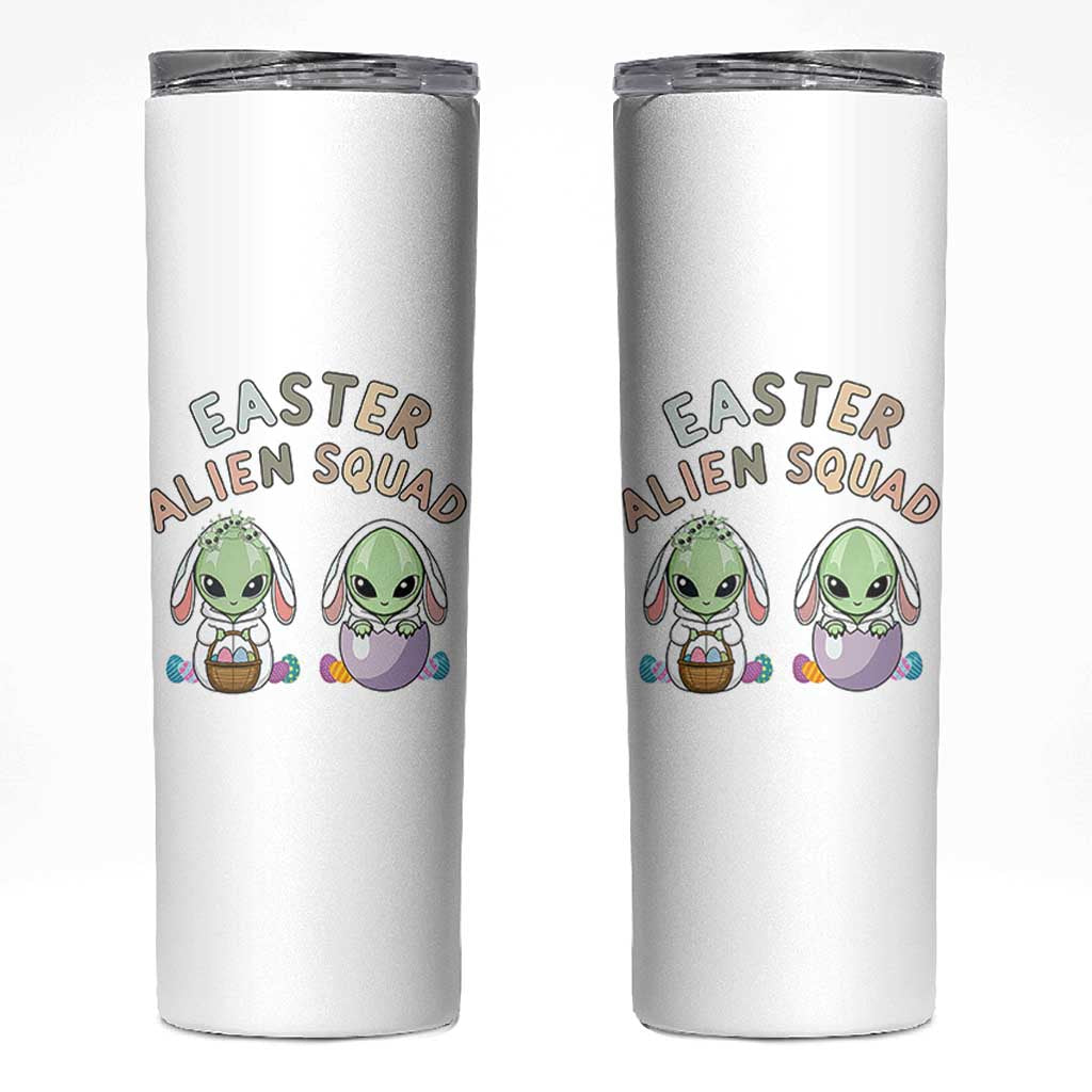 Funny Easter Alien Squad Bunny Ears Gift Skinny Tumbler