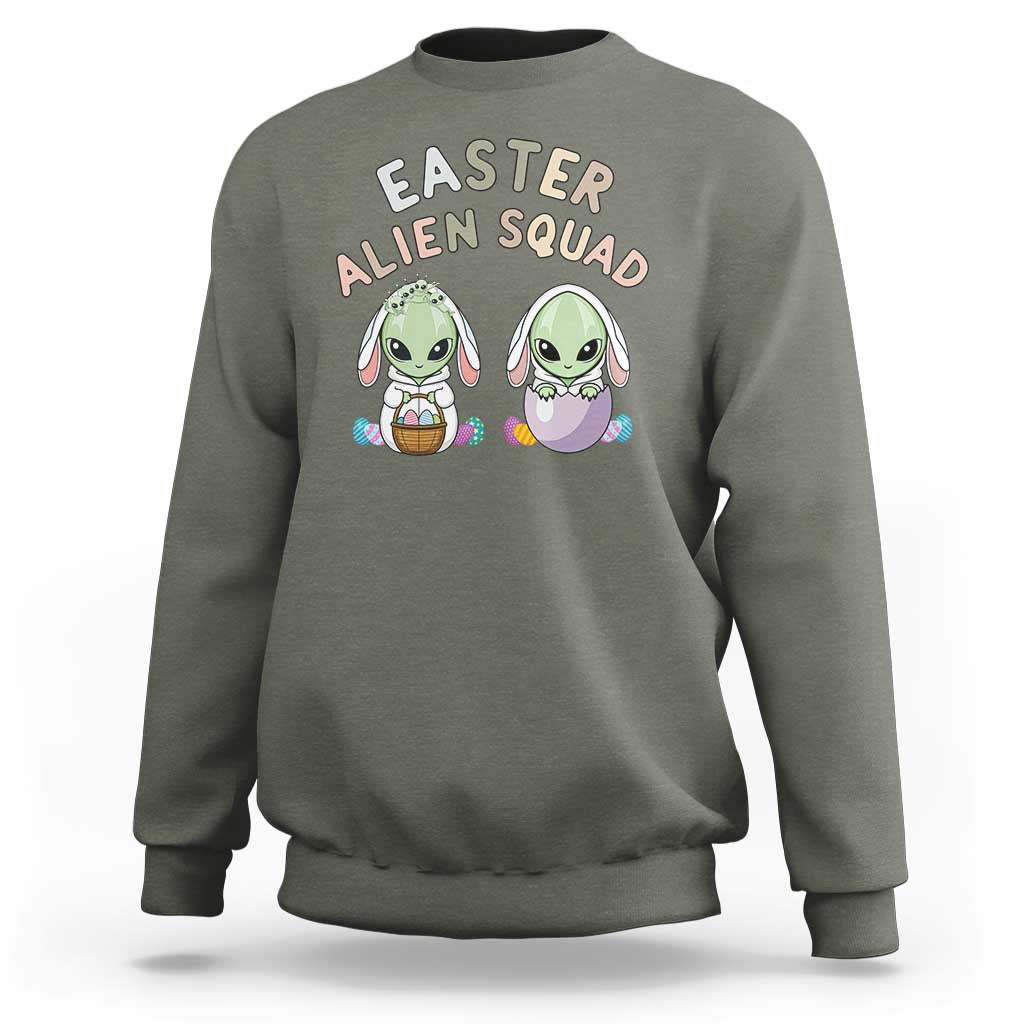 Funny Easter Alien Squad Bunny Ears Gift Sweatshirt