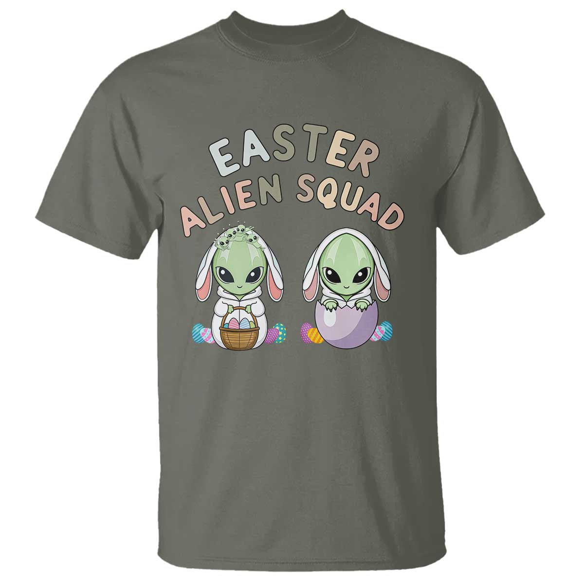 Funny Easter Alien Squad Bunny Ears Gift T Shirt