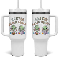 Funny Easter Alien Squad Bunny Ears Gift Tumbler With Handle