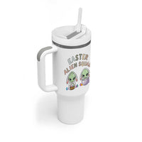 Funny Easter Alien Squad Bunny Ears Gift Tumbler With Handle