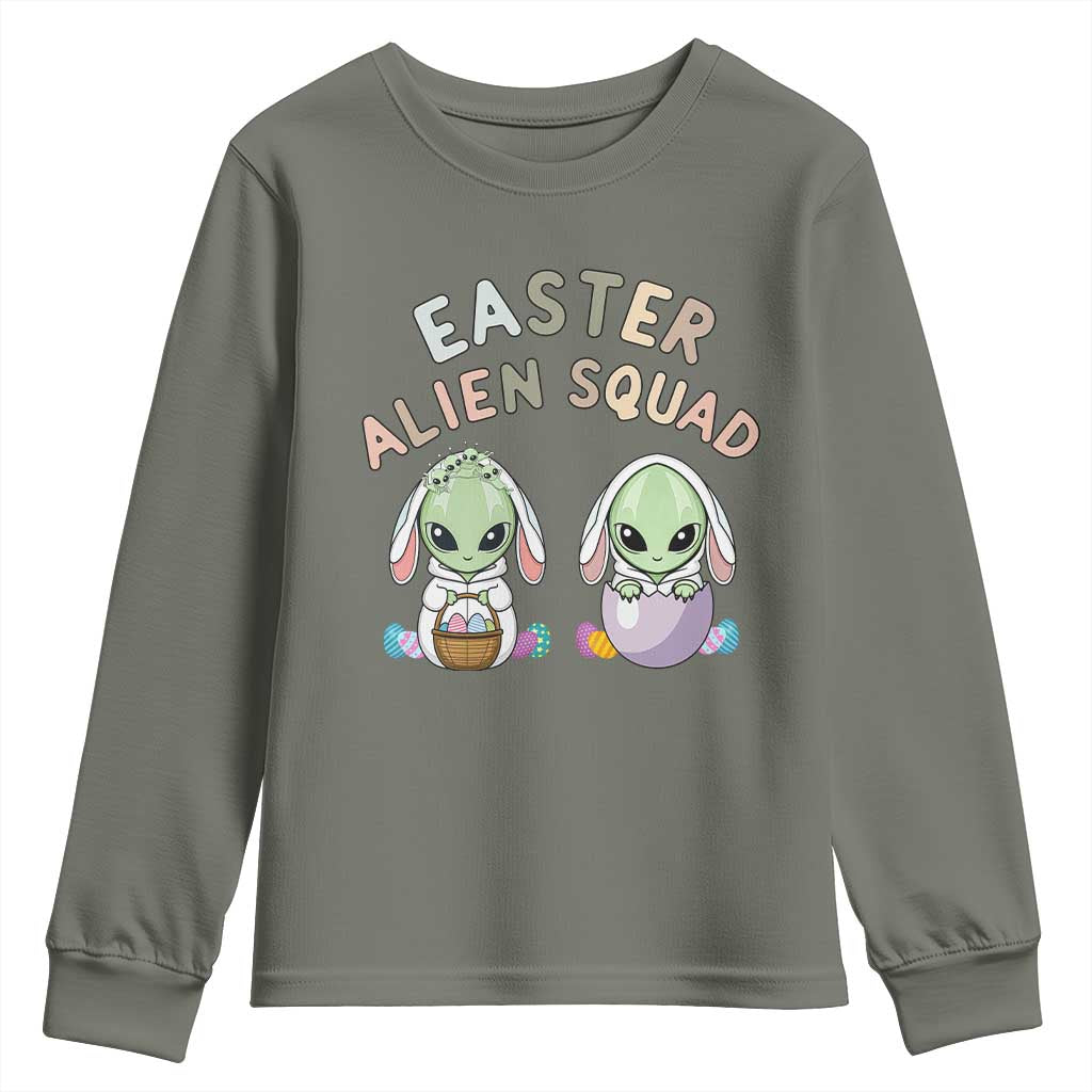 Funny Easter Alien Squad Bunny Ears Gift Youth Sweatshirt