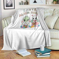 Easter Alien Squad Throw Blanket Funny UFO Lover Gift