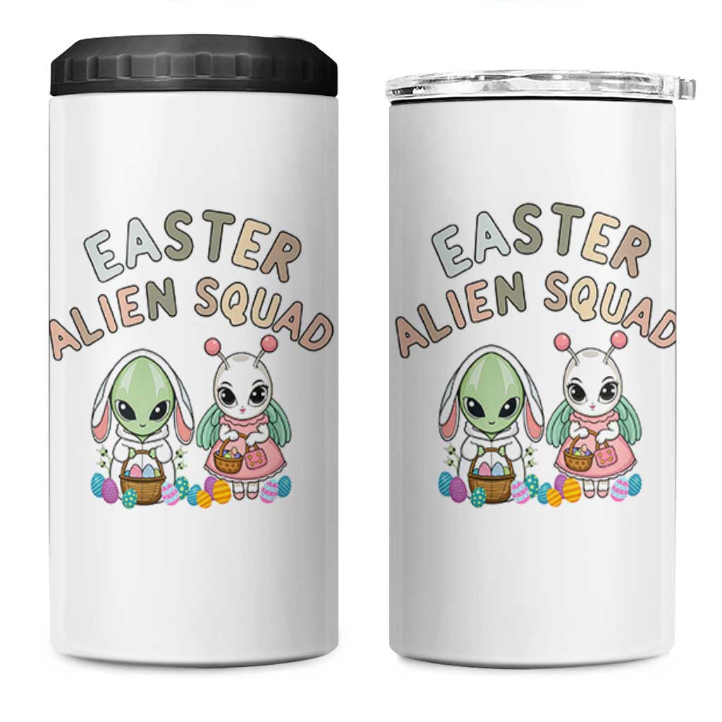Easter Alien Squad 4 in 1 Can Cooler Tumbler Funny UFO Lover Gift