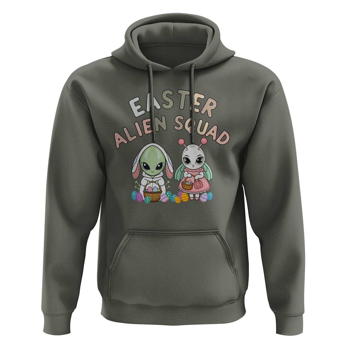 Easter Alien Squad Hoodie Funny UFO Lover Gift