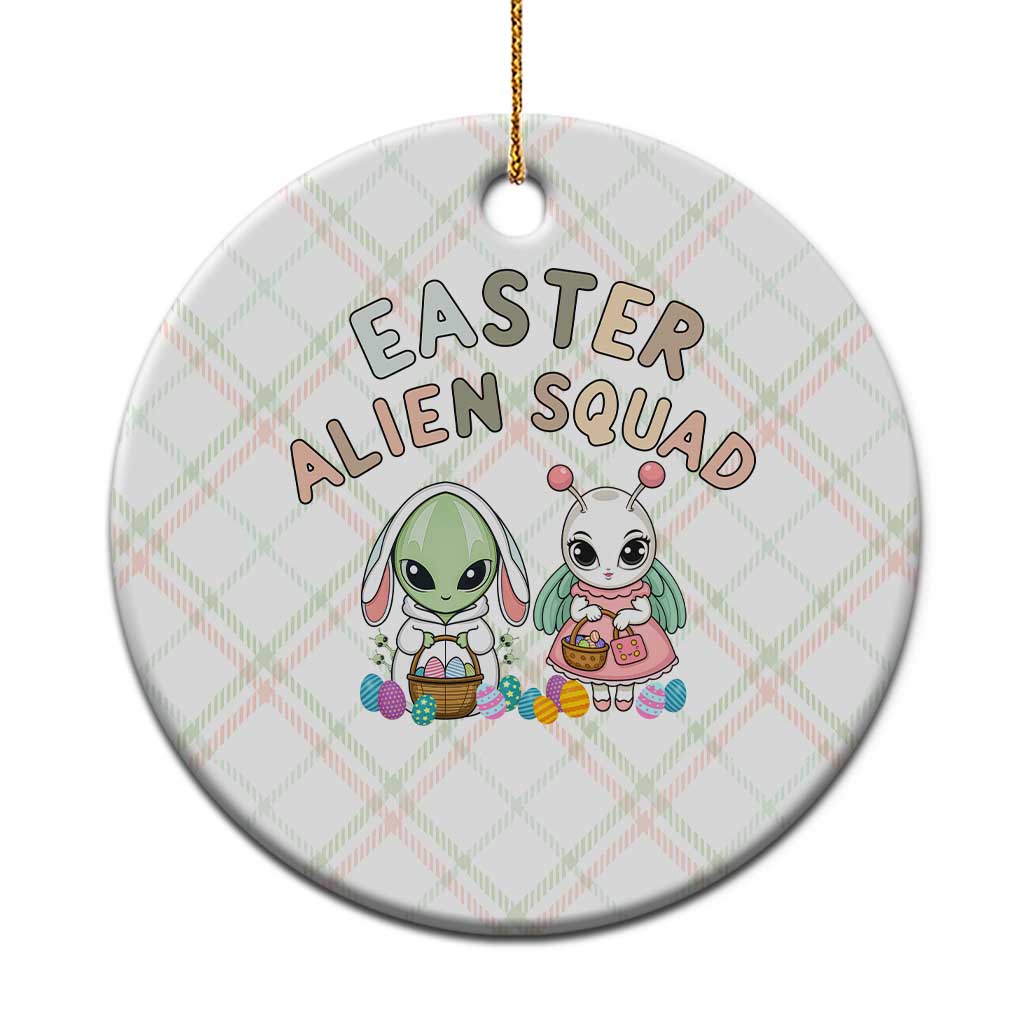 Easter Alien Squad Ceramic Ornament Funny UFO Lover Gift