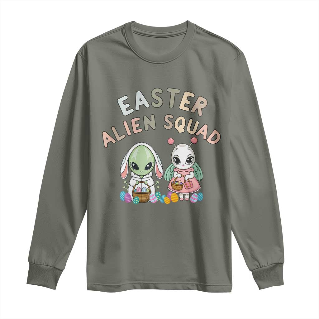Easter Alien Squad Long Sleeve Shirt Funny UFO Lover Gift