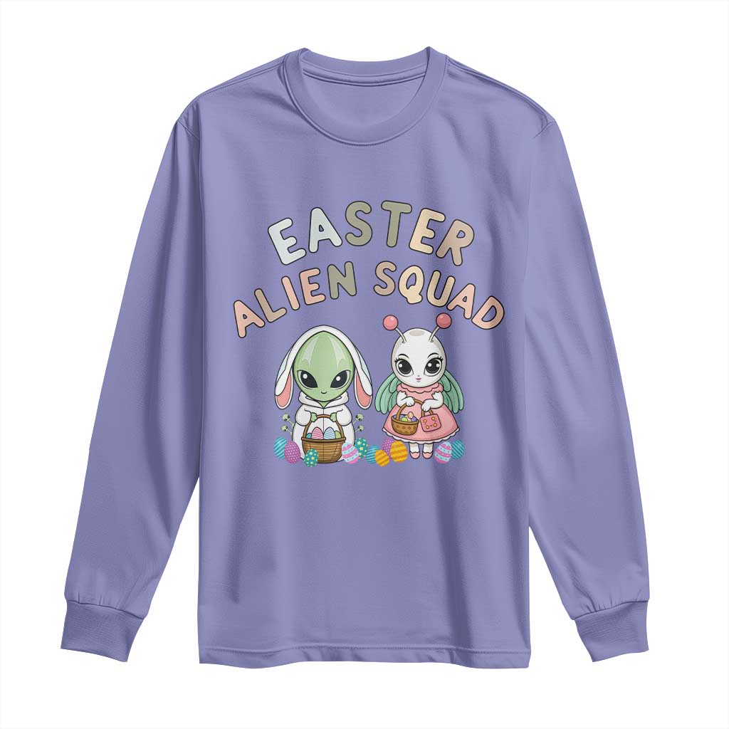 Easter Alien Squad Long Sleeve Shirt Funny UFO Lover Gift