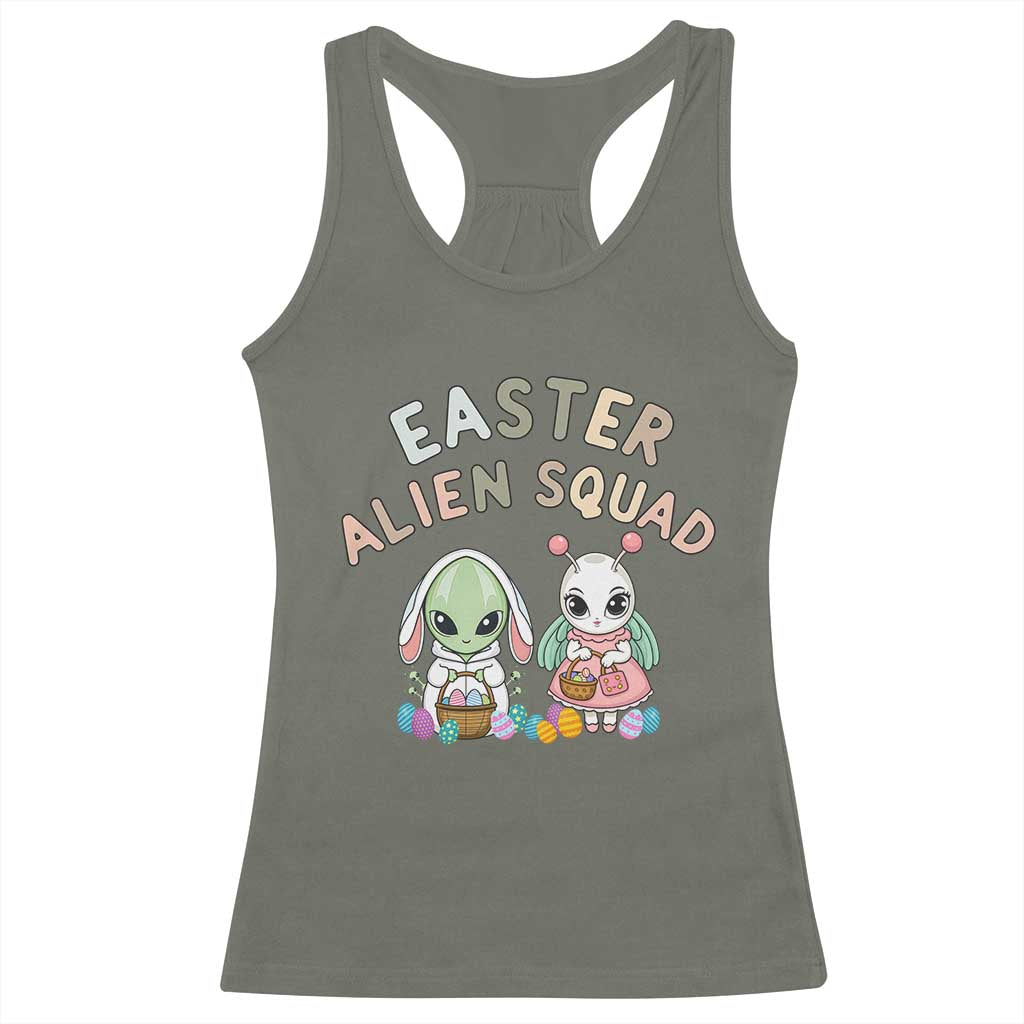 Easter Alien Squad Racerback Tank Top Funny UFO Lover Gift