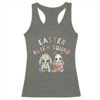 Easter Alien Squad Racerback Tank Top Funny UFO Lover Gift