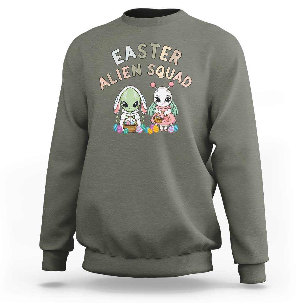 Easter Alien Squad Sweatshirt Funny UFO Lover Gift