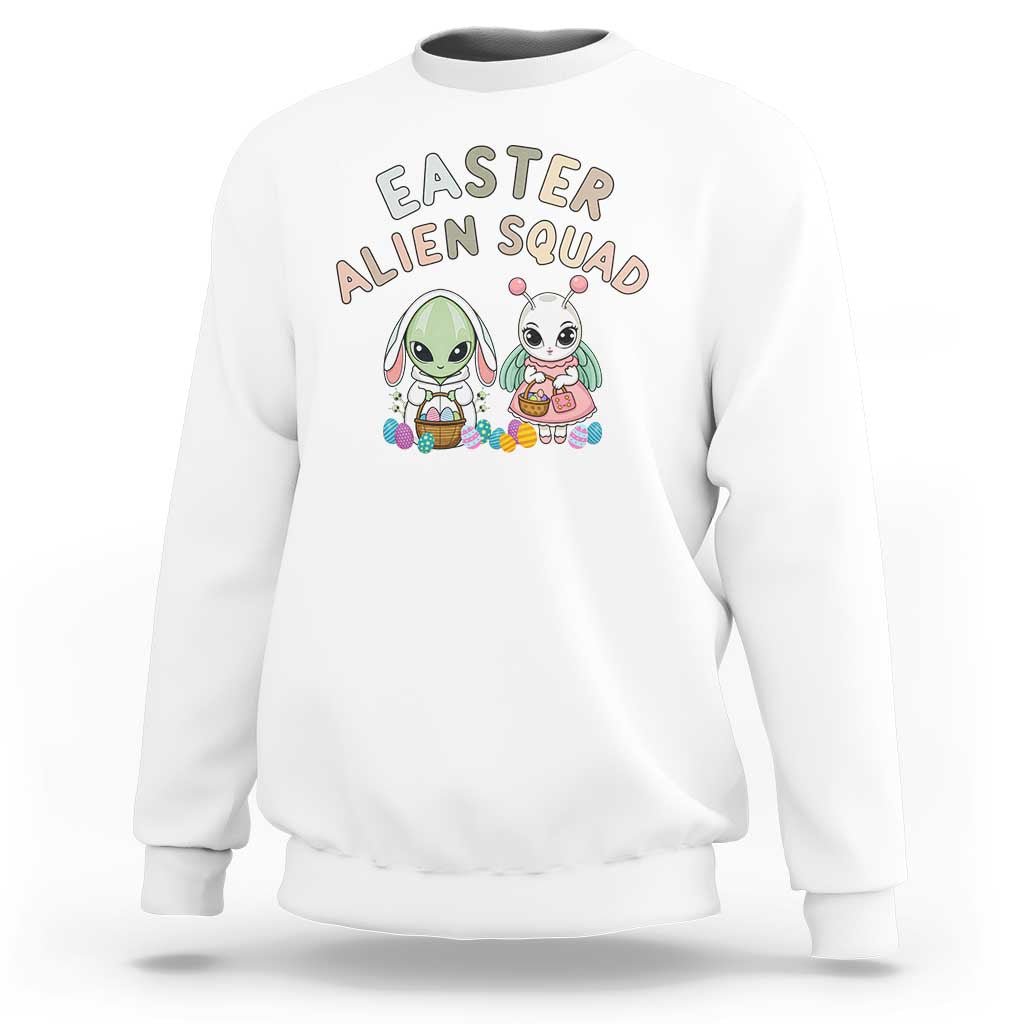 Easter Alien Squad Sweatshirt Funny UFO Lover Gift