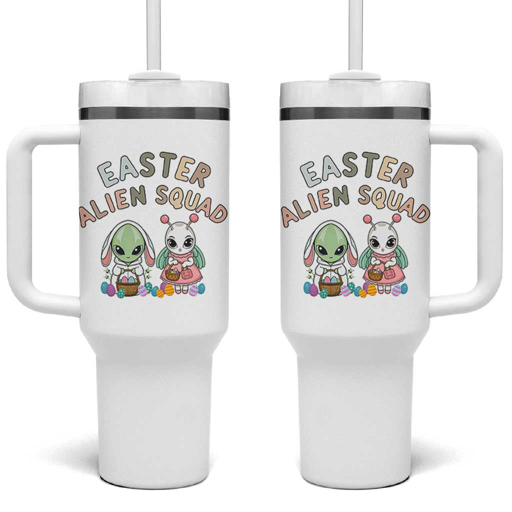 Easter Alien Squad Tumbler With Handle Funny UFO Lover Gift