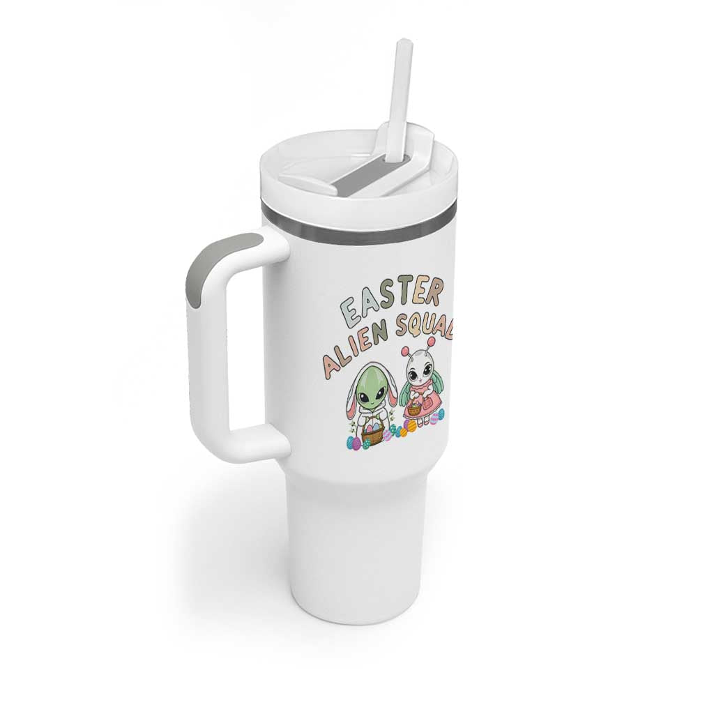 Easter Alien Squad Tumbler With Handle Funny UFO Lover Gift