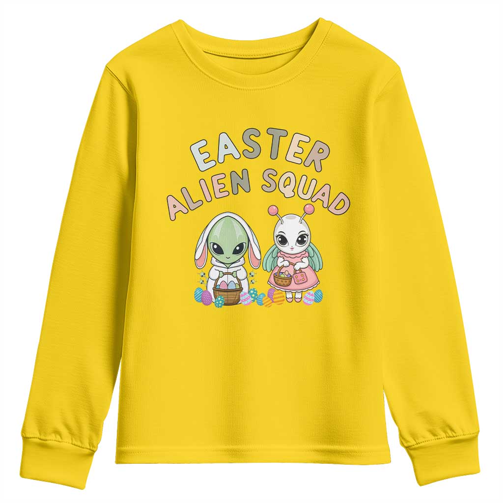 Easter Alien Squad Youth Sweatshirt Funny UFO Lover Gift
