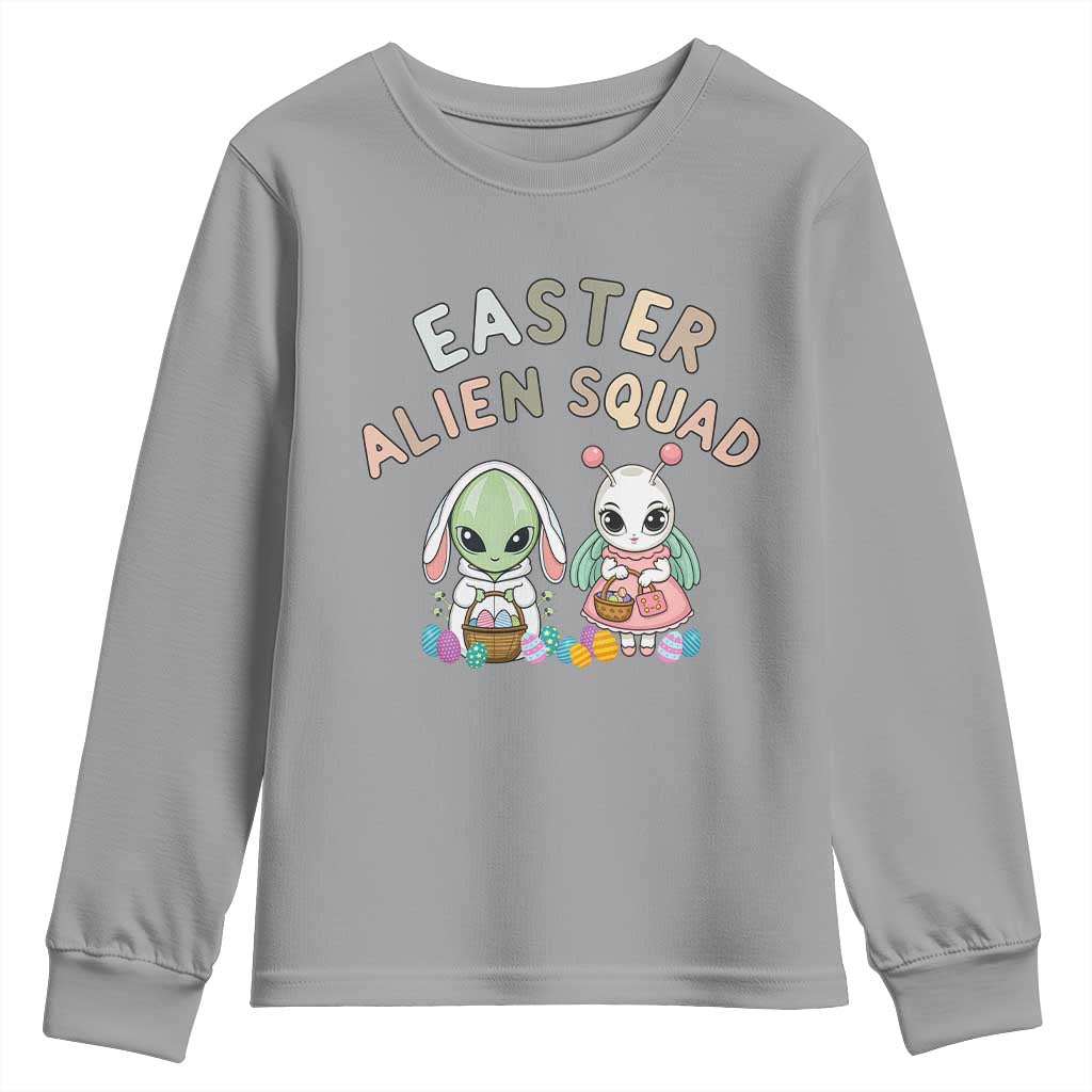 Easter Alien Squad Youth Sweatshirt Funny UFO Lover Gift