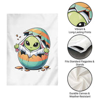 Funny Alien Bunny Ears Easter Garden Flag Extraterrestrial Gift