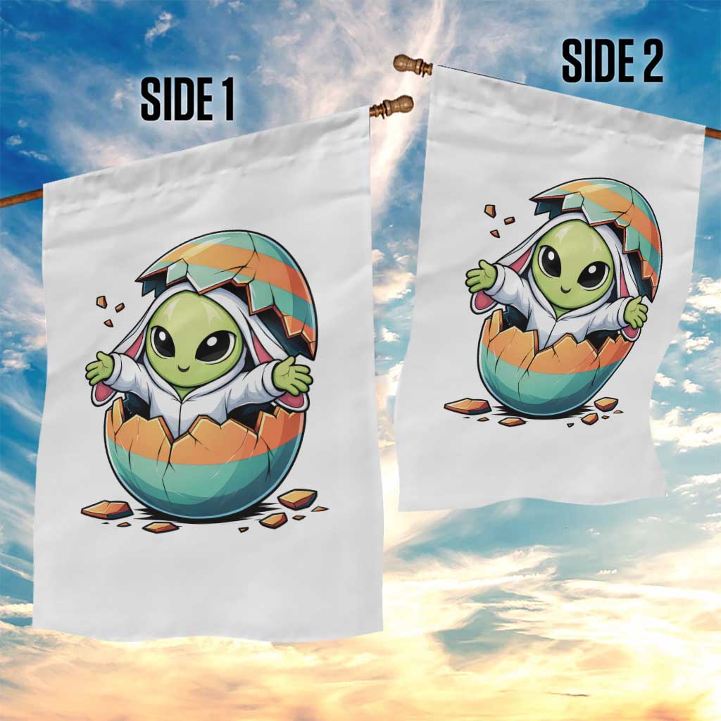 Funny Alien Bunny Ears Easter Garden Flag Extraterrestrial Gift