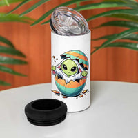 Funny Alien Bunny Ears Easter 4 in 1 Can Cooler Tumbler Extraterrestrial Gift