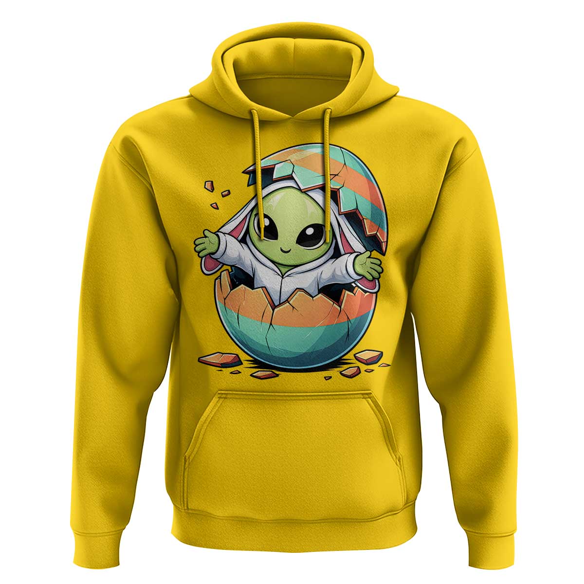 Funny Alien Bunny Ears Easter Hoodie Extraterrestrial Gift