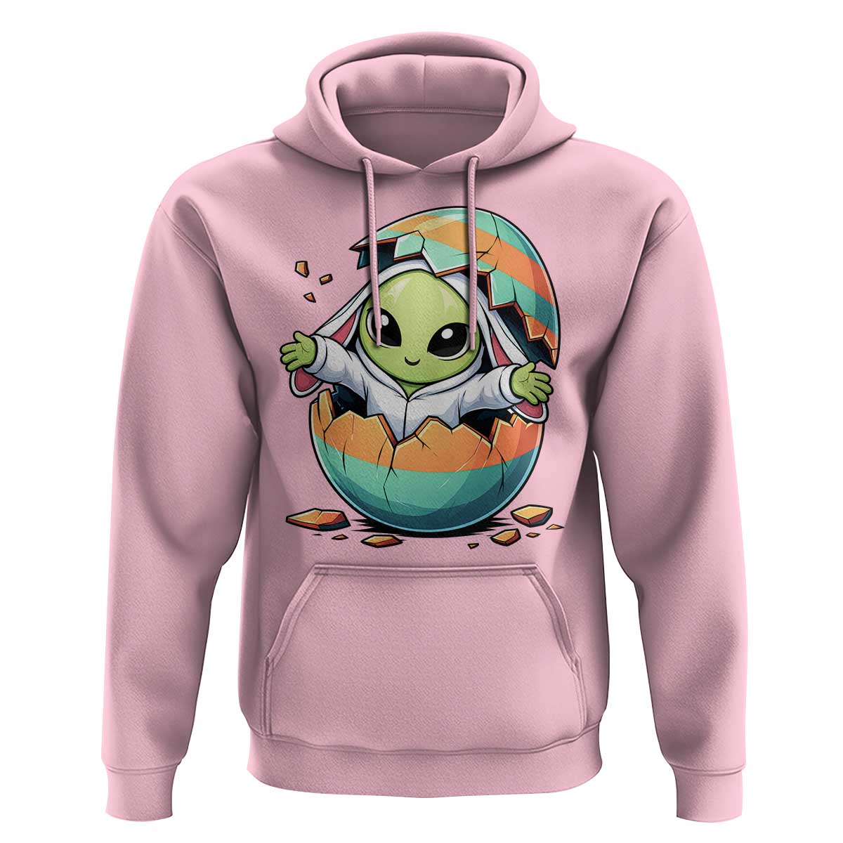Funny Alien Bunny Ears Easter Hoodie Extraterrestrial Gift