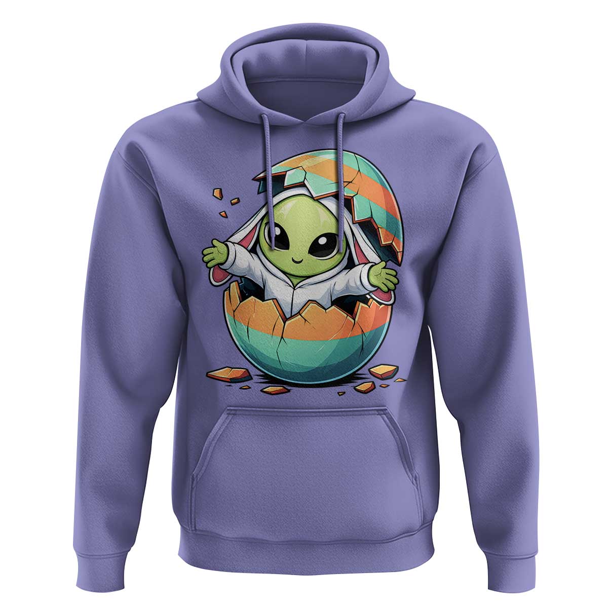 Funny Alien Bunny Ears Easter Hoodie Extraterrestrial Gift