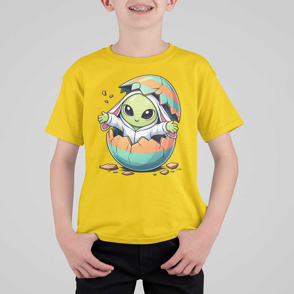 Funny Alien Bunny Ears Easter T Shirt For Kid Extraterrestrial Gift
