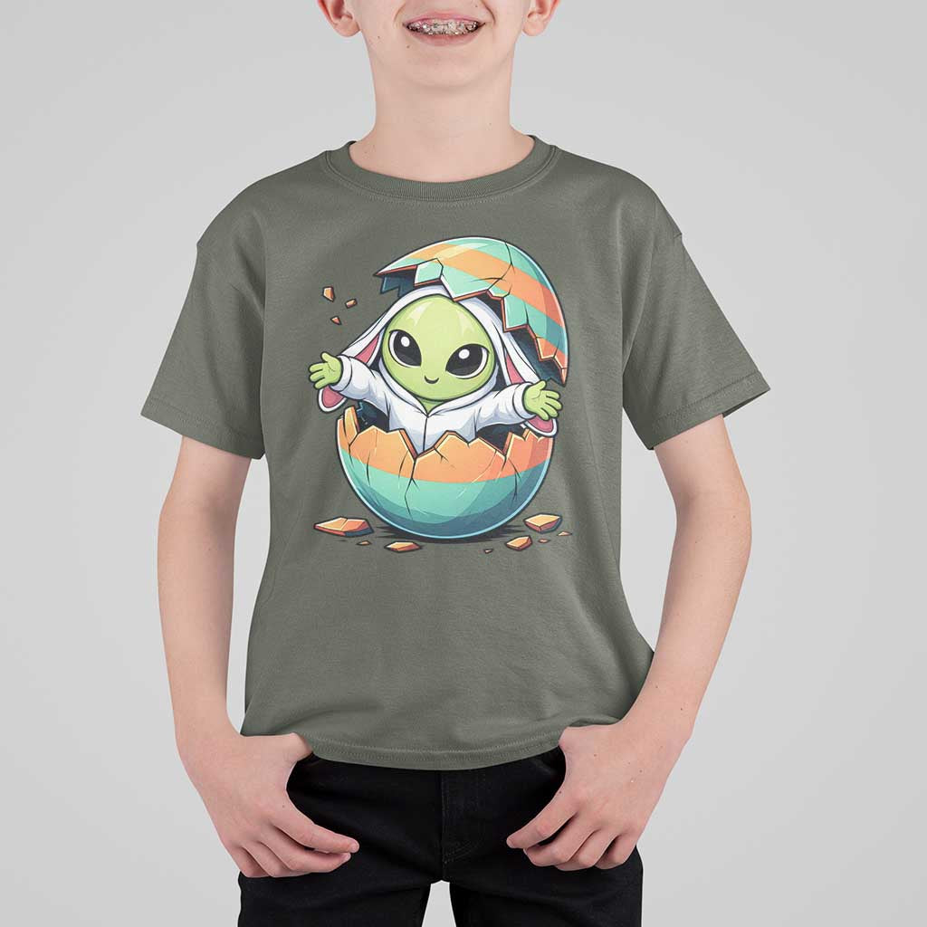 Funny Alien Bunny Ears Easter T Shirt For Kid Extraterrestrial Gift