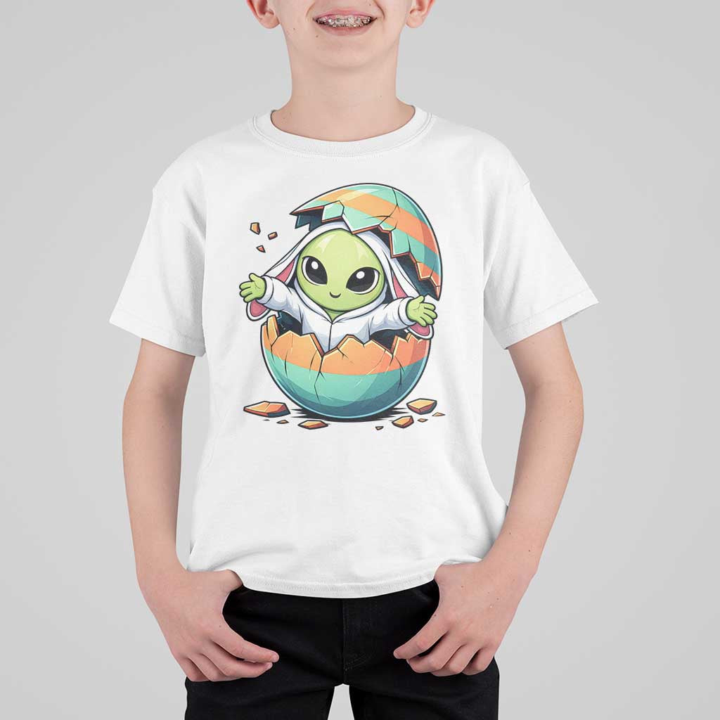 Funny Alien Bunny Ears Easter T Shirt For Kid Extraterrestrial Gift