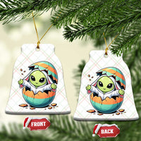 Funny Alien Bunny Ears Easter Ceramic Ornament Extraterrestrial Gift