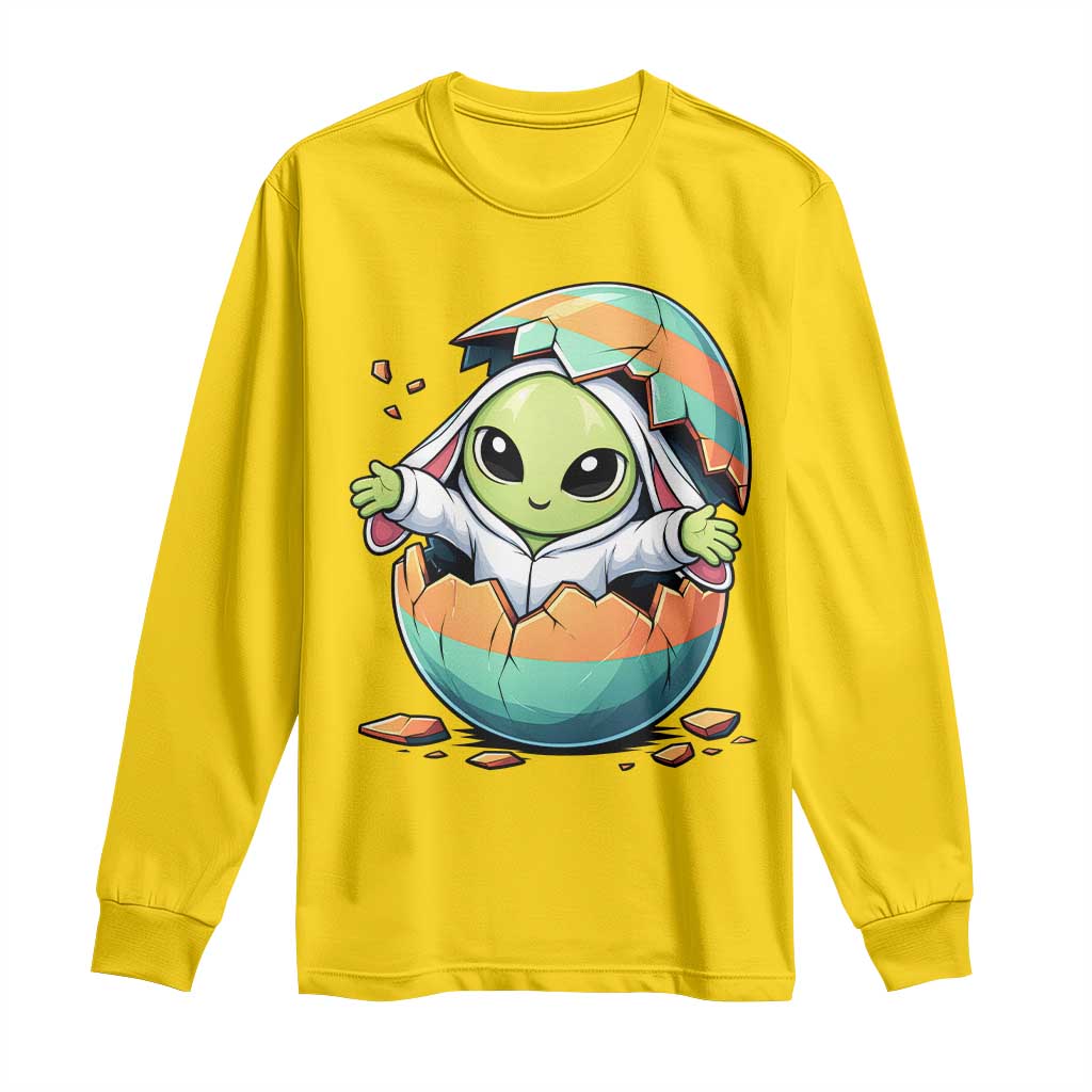 Funny Alien Bunny Ears Easter Long Sleeve Shirt Extraterrestrial Gift