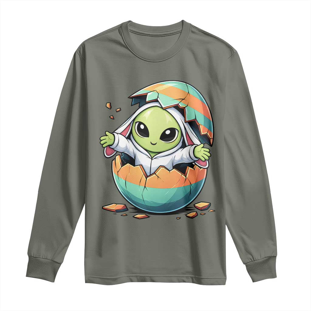 Funny Alien Bunny Ears Easter Long Sleeve Shirt Extraterrestrial Gift