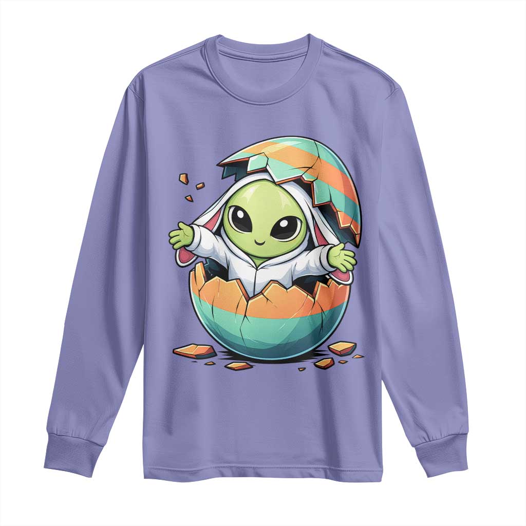 Funny Alien Bunny Ears Easter Long Sleeve Shirt Extraterrestrial Gift