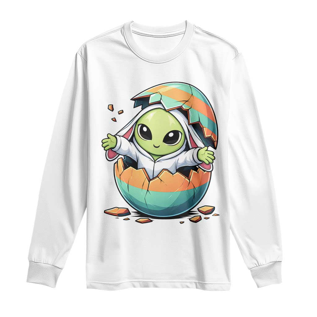 Funny Alien Bunny Ears Easter Long Sleeve Shirt Extraterrestrial Gift